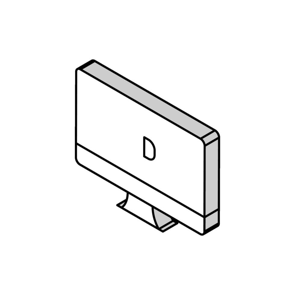 hd Auflösung Computer Bildschirm isometrisch Symbol Vektor Illustration