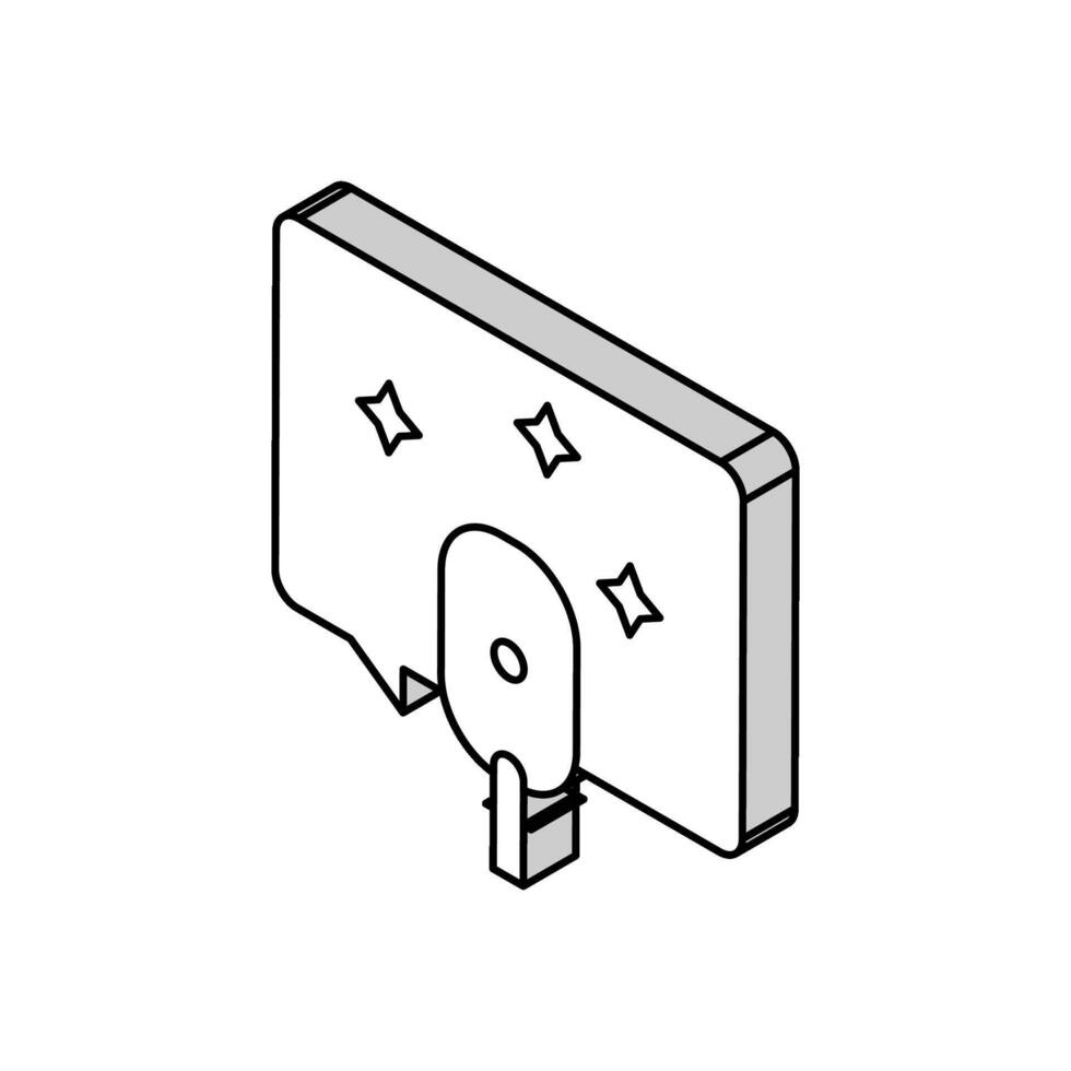 horoskop radio kanal isometrisk ikon vektor illustration