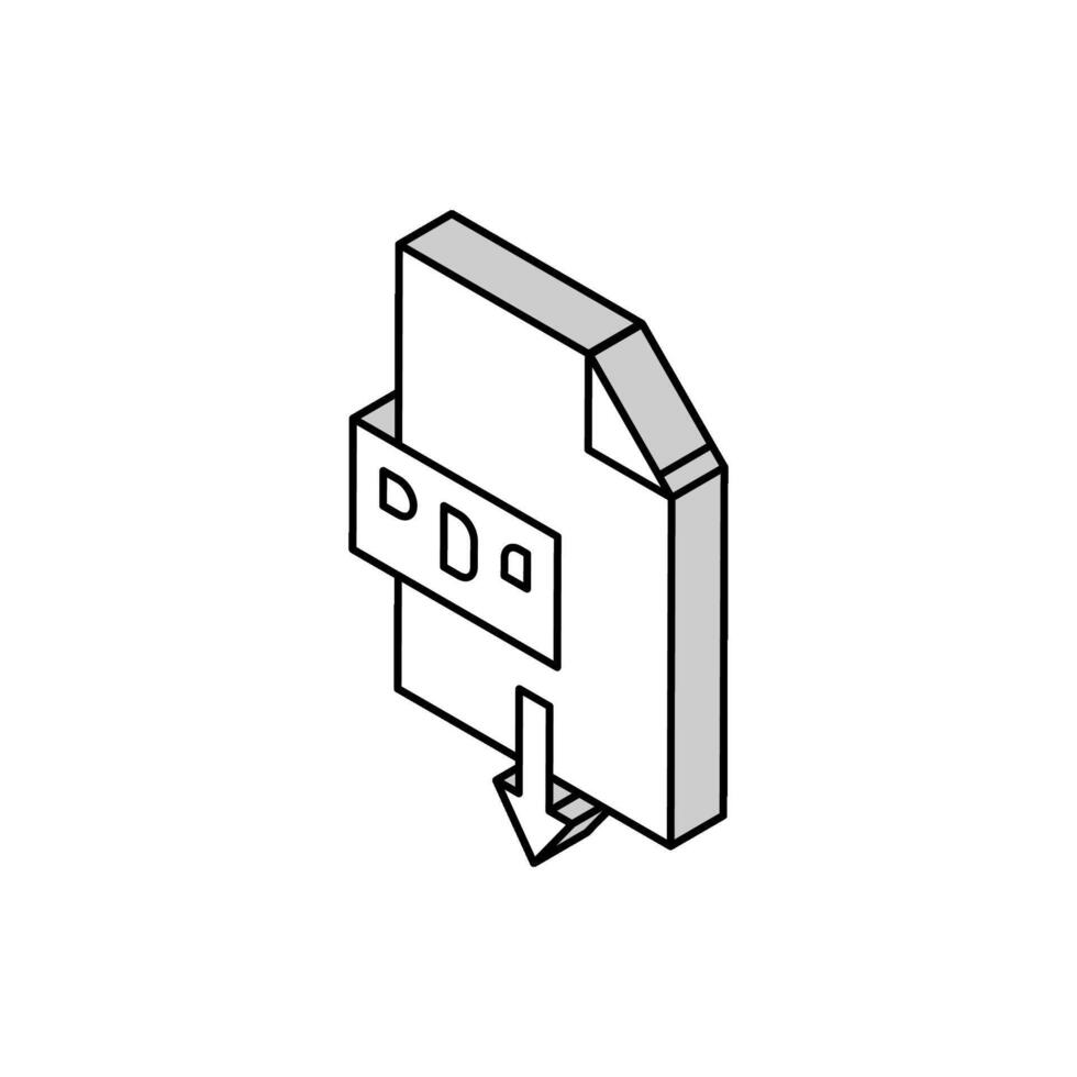 ladda ner pdf fil isometrisk ikon vektor illustration