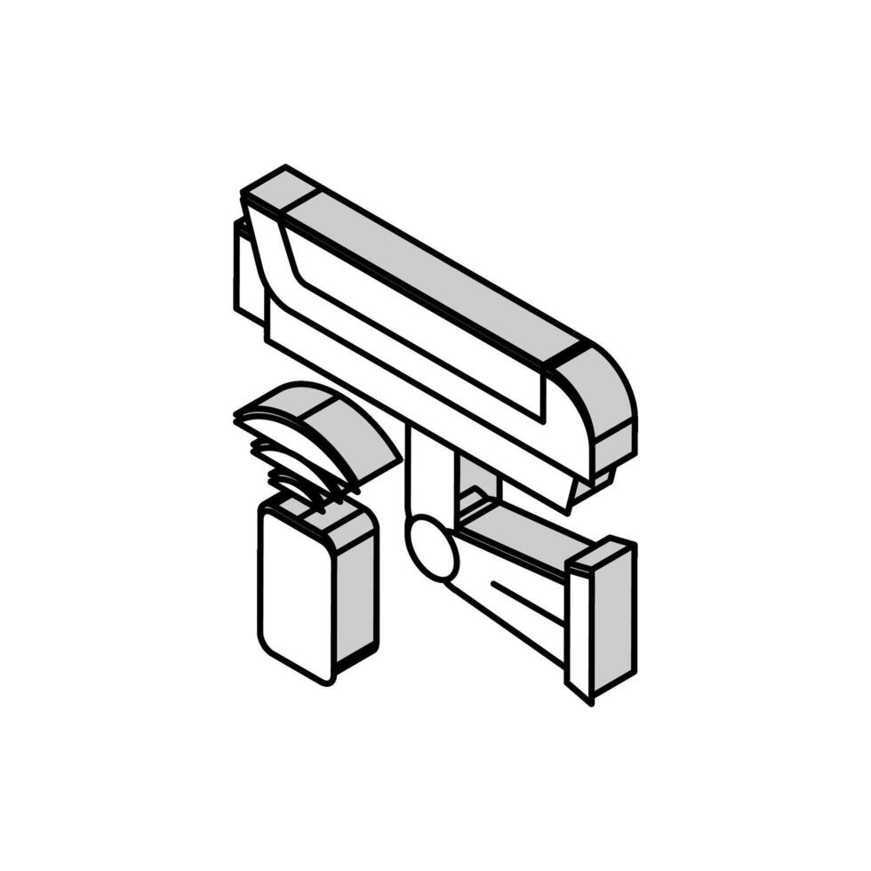 video kamera, säkerhet systemet avlägsen kontrollera isometrisk ikon vektor illustration