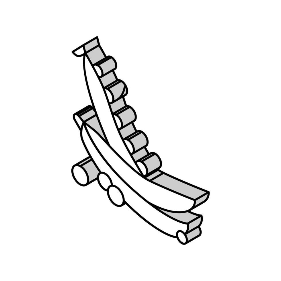 Gemüse Erbsen isometrisch Symbol Vektor Illustration