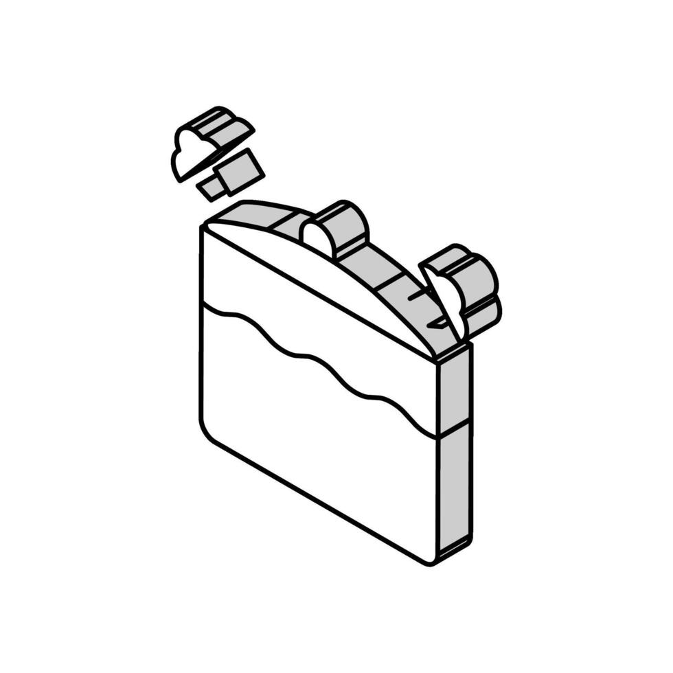 kokande gröt isometrisk ikon vektor illustration