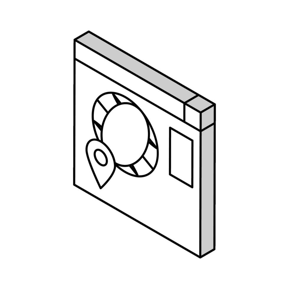 webb webbplats Karta plats isometrisk ikon vektor illustration