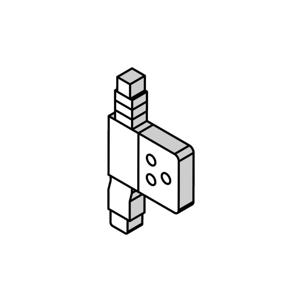 fraktionerad laser isometrisk ikon vektor illustration