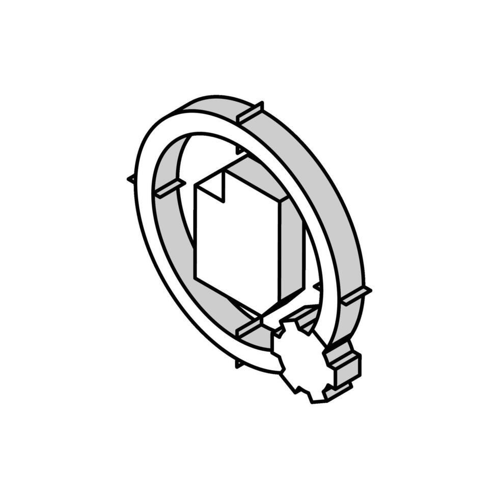 Ziel System Datei isometrisch Symbol Vektor Illustration