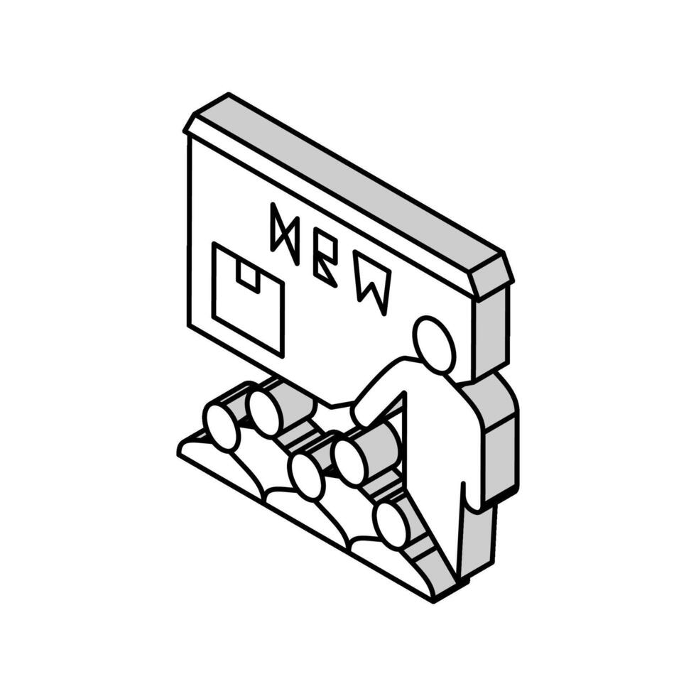 Gruß Handy, Mobiltelefon Botschaft isometrisch Symbol Vektor Illustration