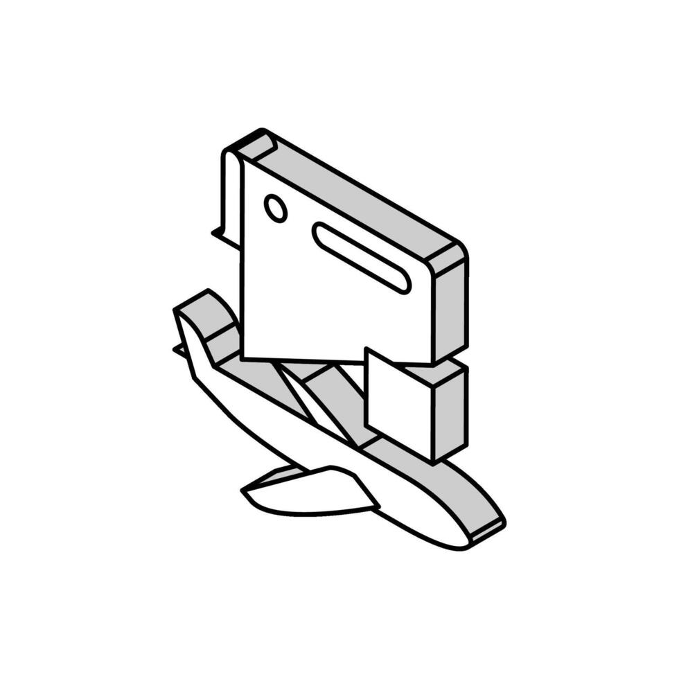 kontrakt för flygplan transport isometrisk ikon vektor illustration