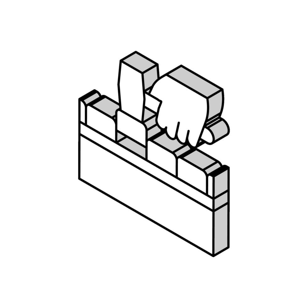 legen Fliesen Straße isometrisch Symbol Vektor Illustration