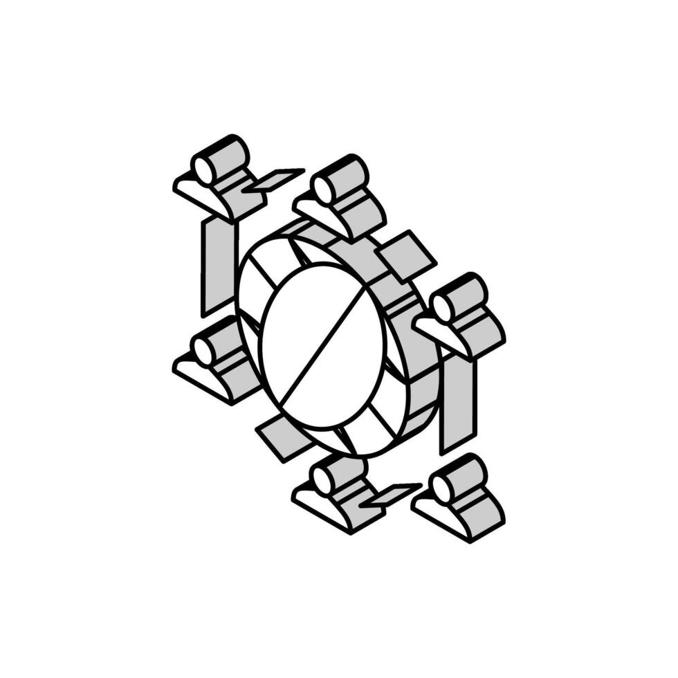 global Kommunikation isometrisch Symbol Vektor Illustration