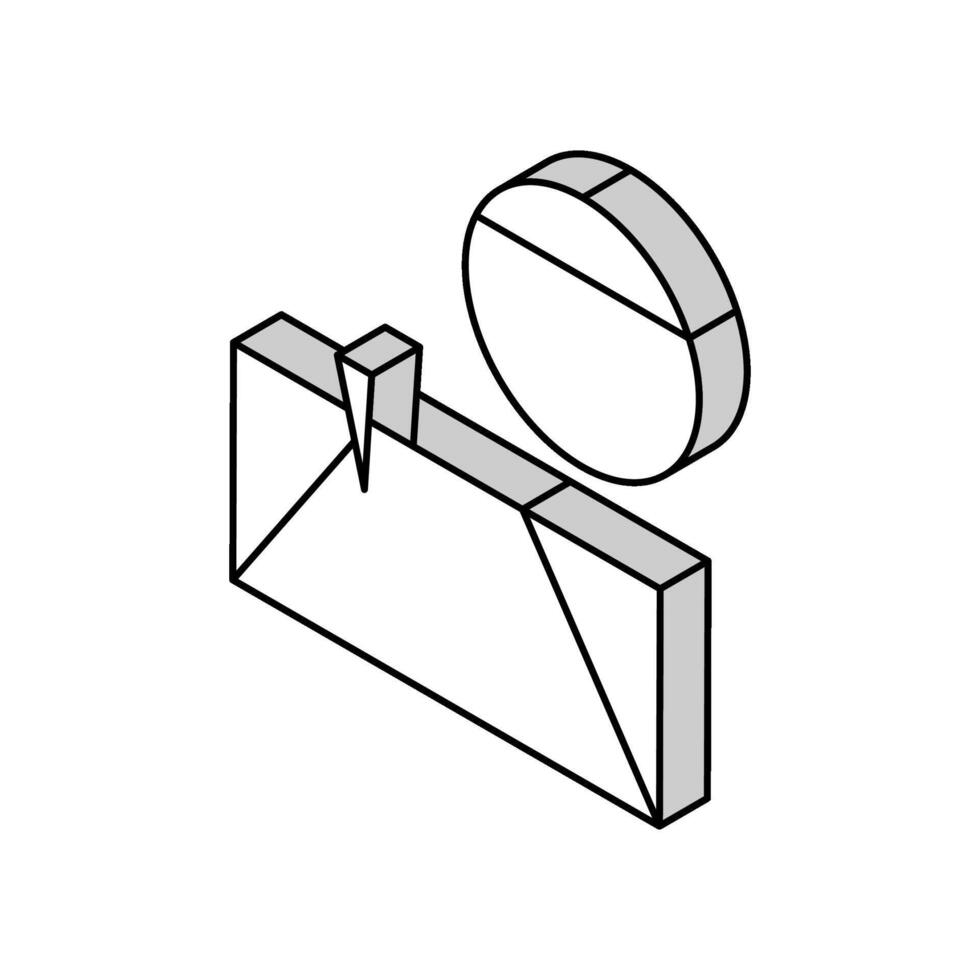 asfalt väg isometrisk ikon vektor illustration