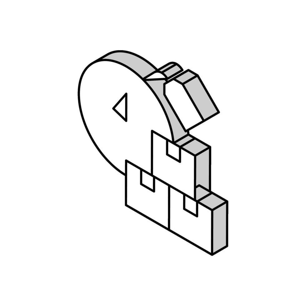 schnell bestellen Lieferung isometrisch Symbol Vektor Illustration