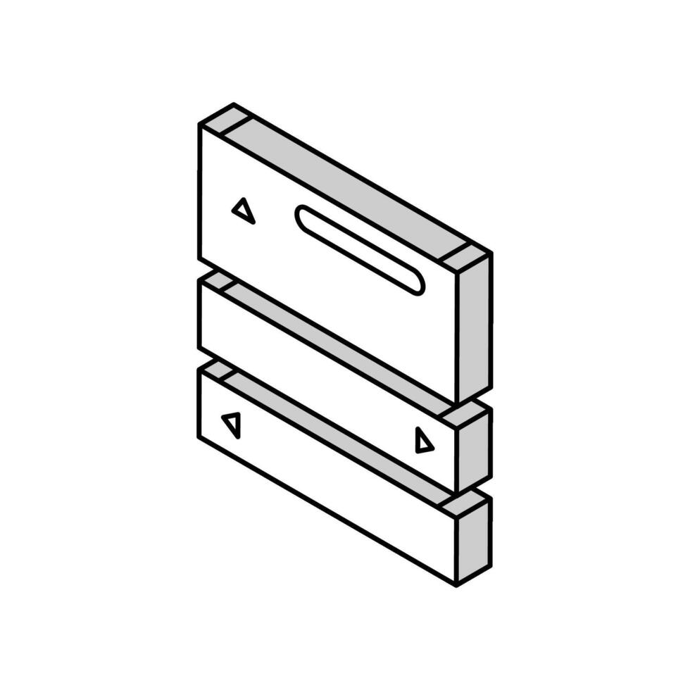 Richtung Wegweiser isometrisch Symbol Vektor Illustration