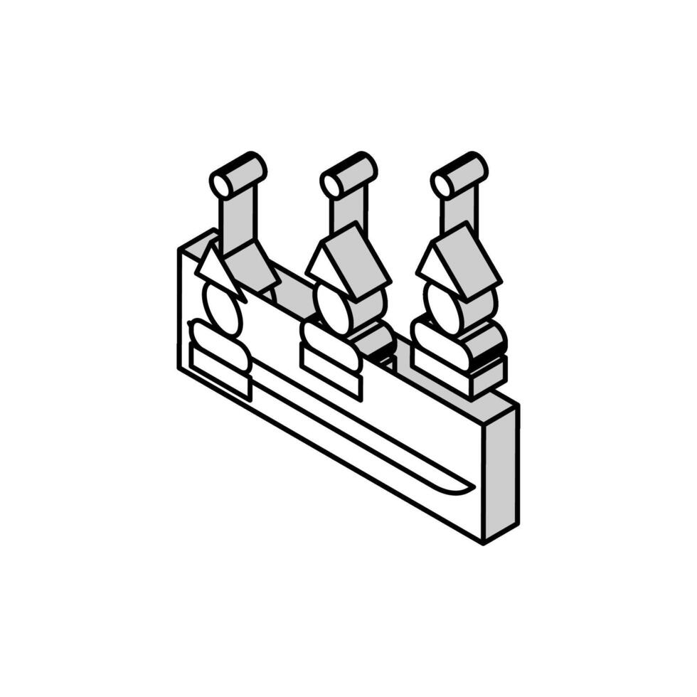 Häppchen Snack isometrisch Symbol Vektor Illustration