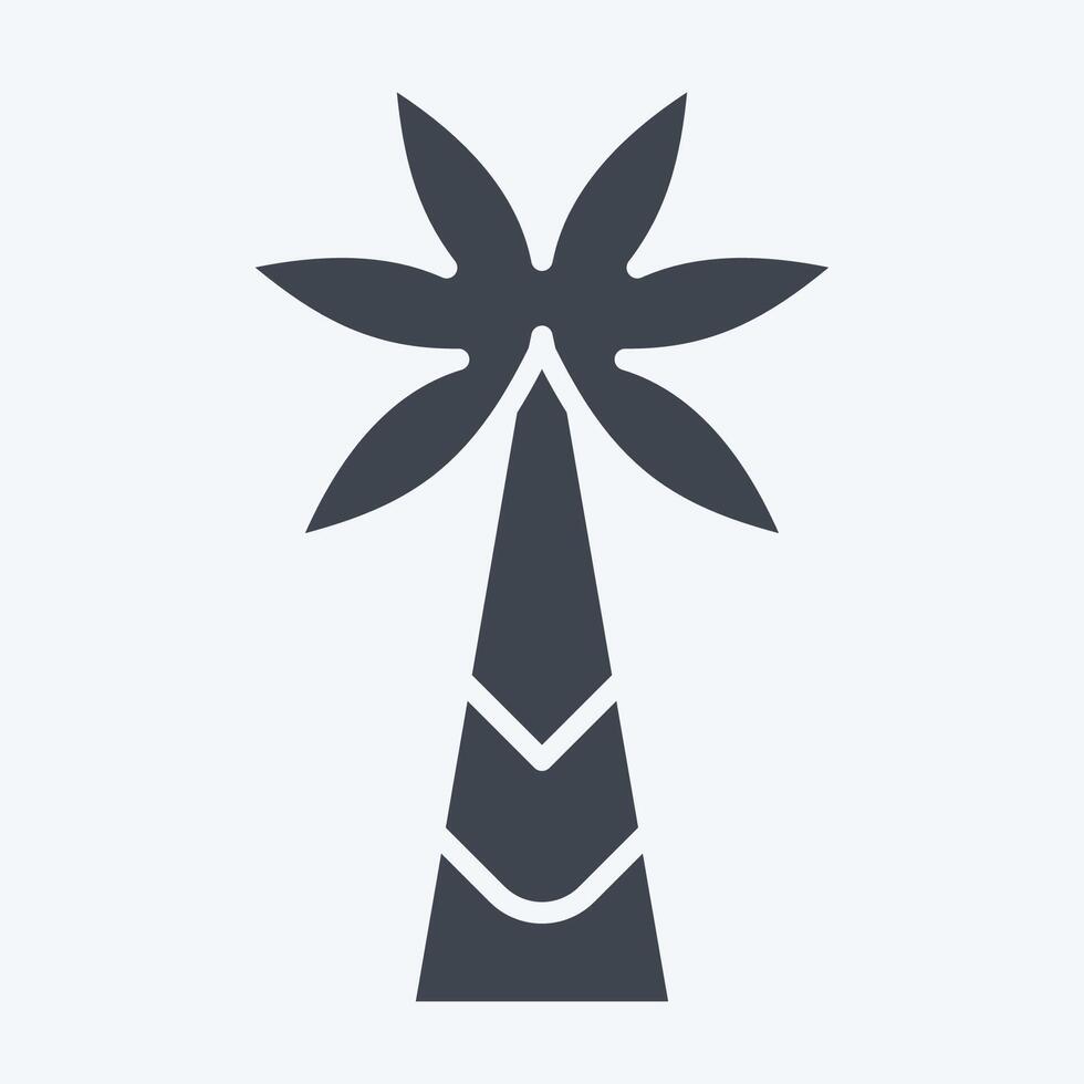 Symbol Palme Baum. verbunden zu Kenia Symbol. Glyphe Stil. einfach Design editierbar. einfach Illustration vektor
