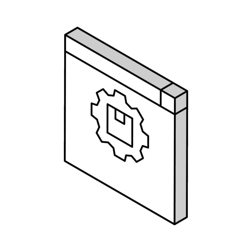 Arbeiten Prozess Rezension isometrisch Symbol Vektor Illustration