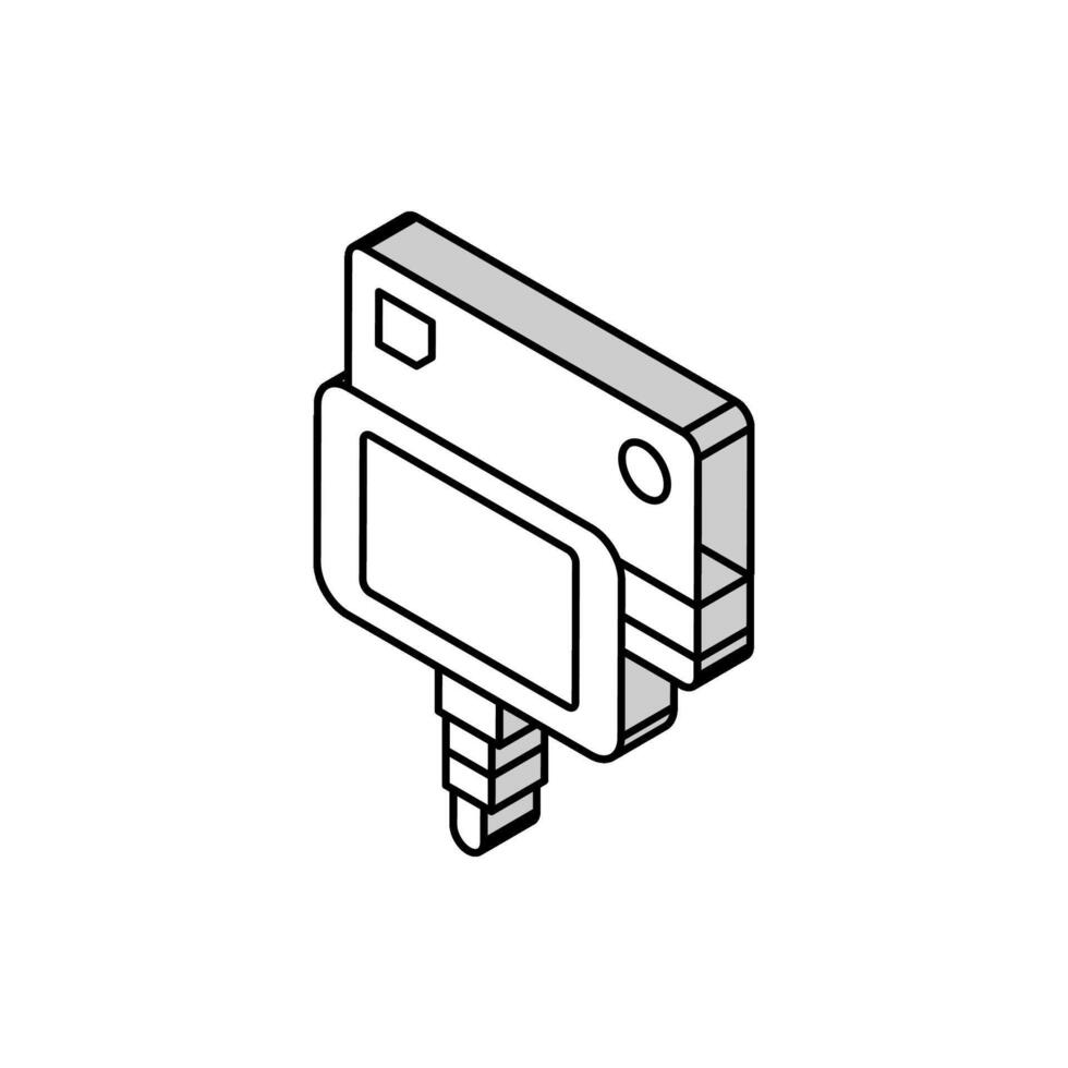 Karte bezahlen pos Terminal isometrisch Symbol Vektor Illustration