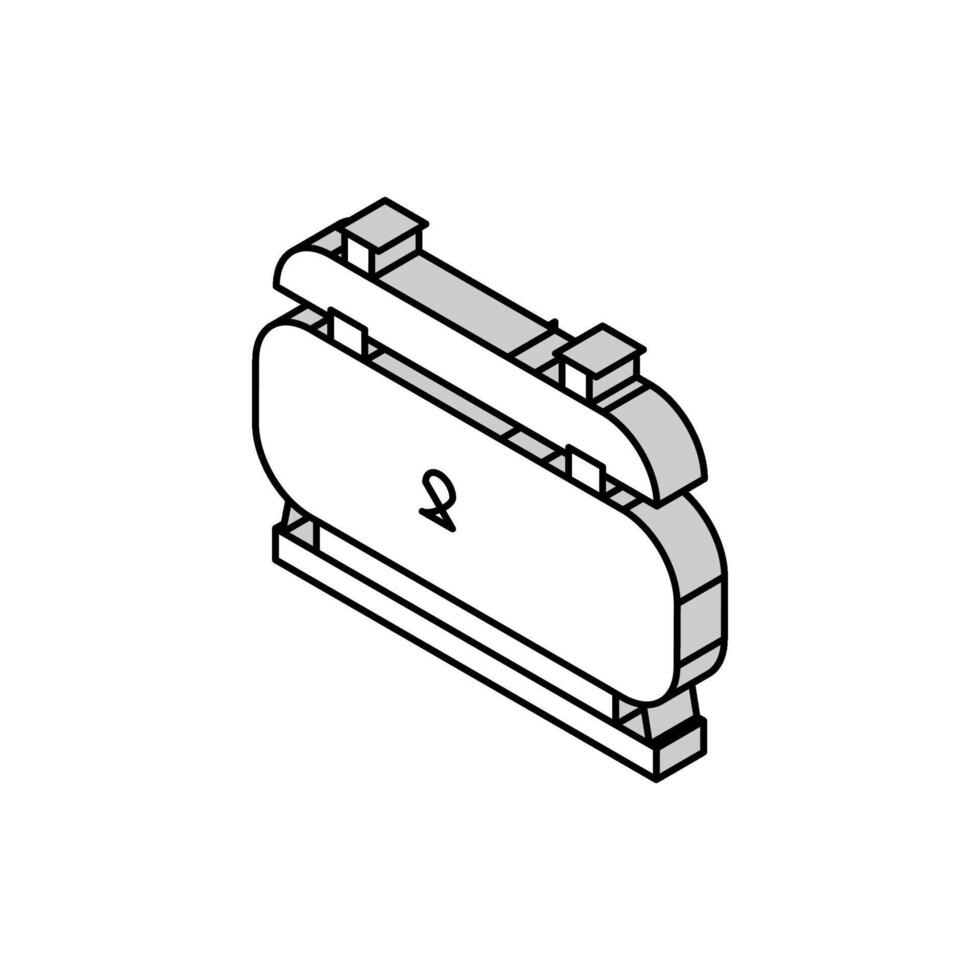 Panzer lagern Wasserstoff isometrisch Symbol Vektor Illustration