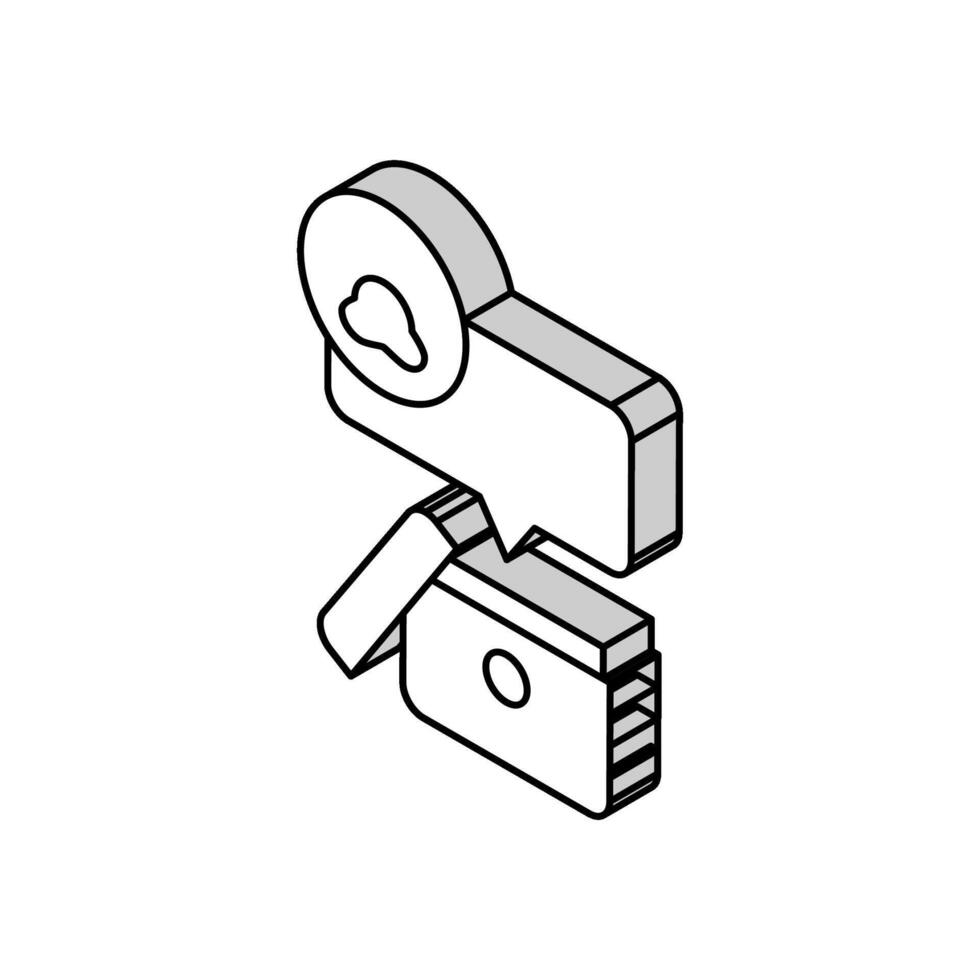 grädde testning på djur- isometrisk ikon vektor illustration