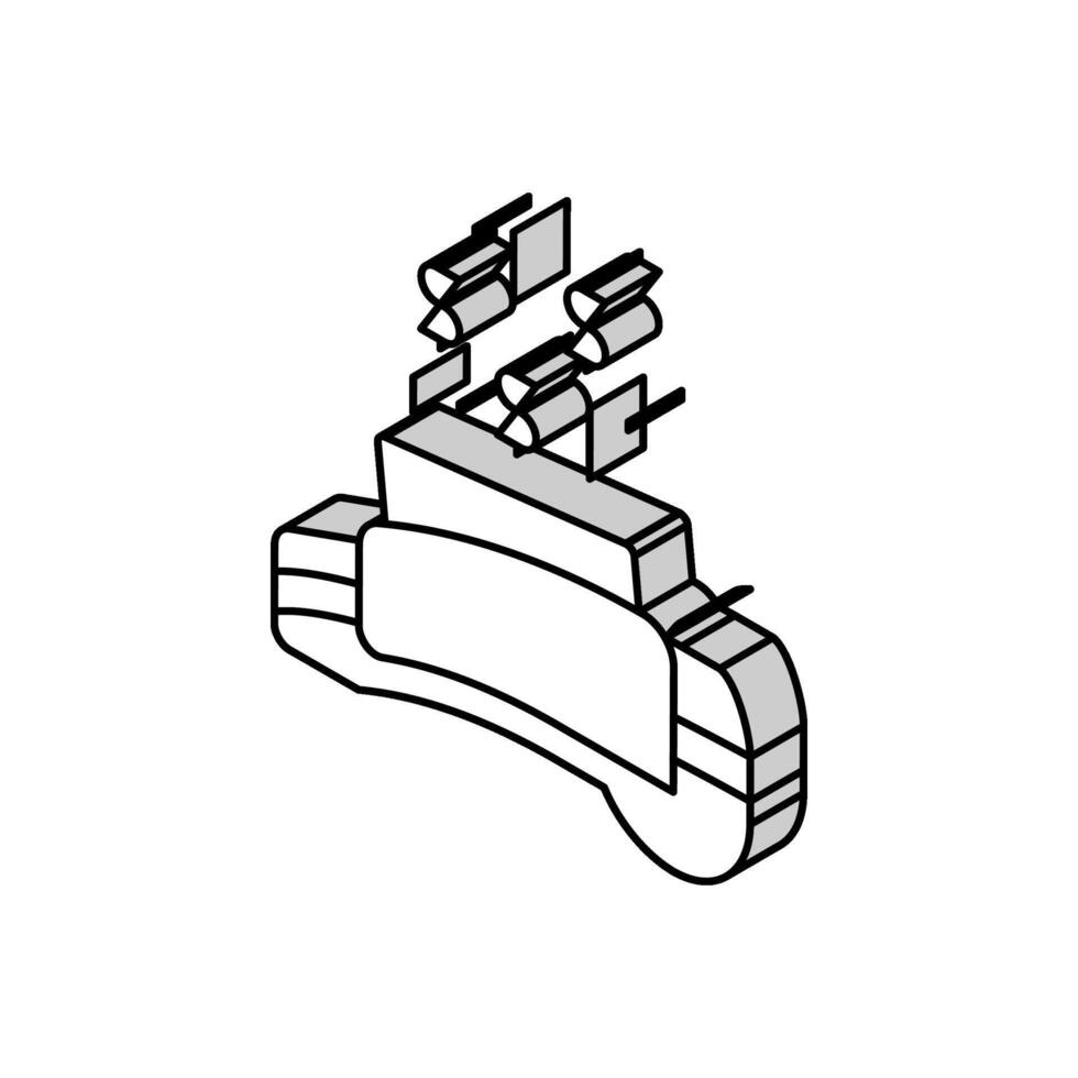 elektronisch Geld Transfer pos Terminal isometrisch Symbol Vektor Illustration