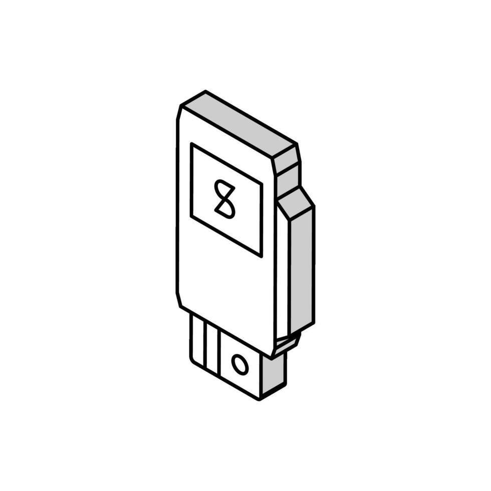 Bank kort Kontakt betala pos terminal isometrisk ikon vektor illustration