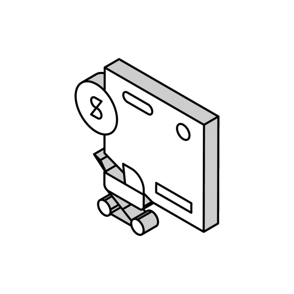 graviditet ersättning isometrisk ikon vektor illustration