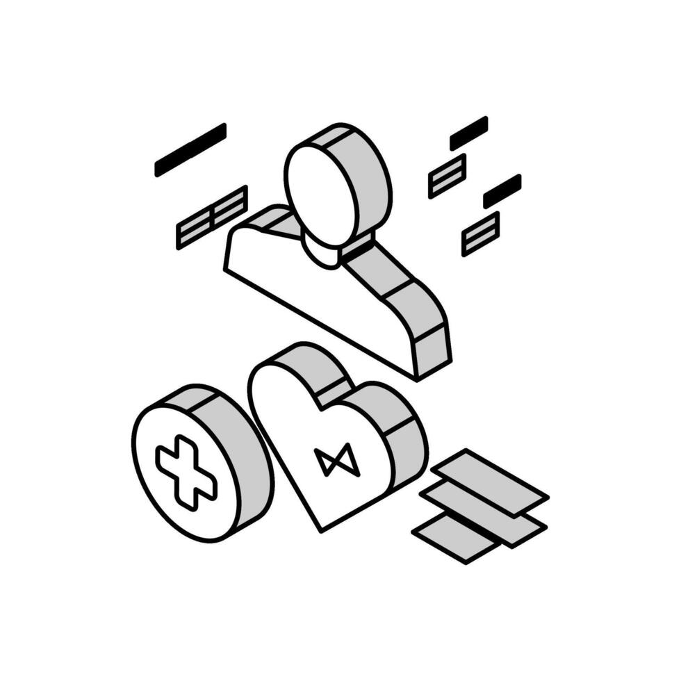 medizinisch Experte isometrisch Symbol Vektor Illustration