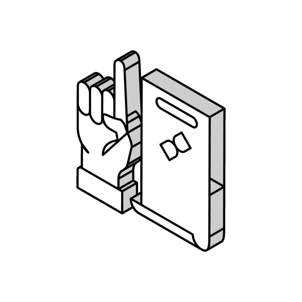 åsikt expert- isometrisk ikon vektor illustration