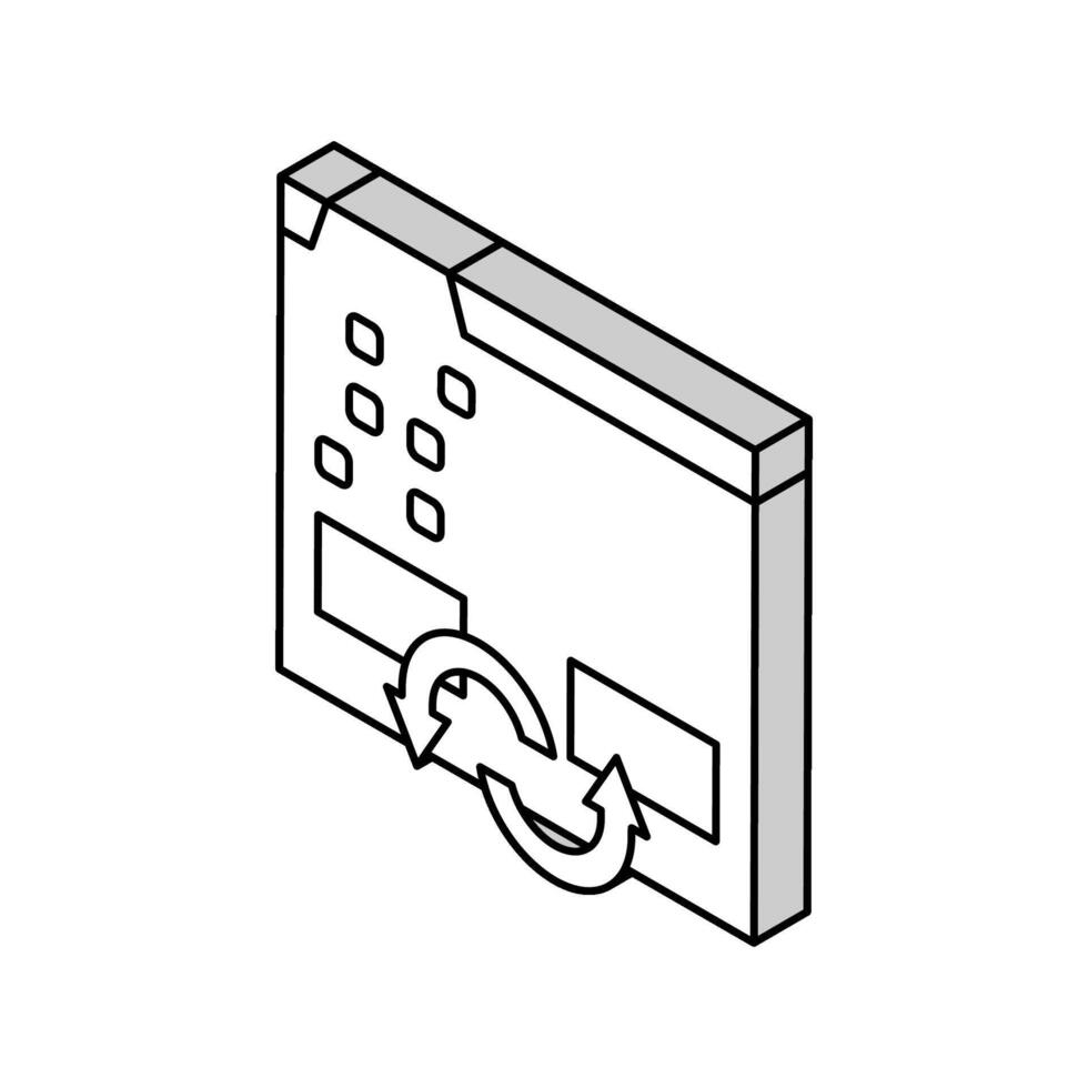 program koda omvandlare isometrisk ikon vektor illustration