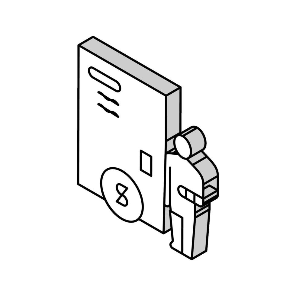 skador ersättning isometrisk ikon vektor illustration