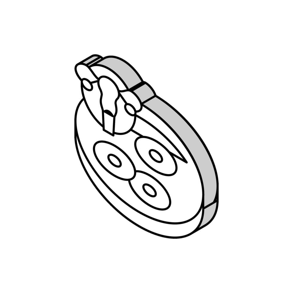 ägg cell förberedelse isometrisk ikon vektor illustration