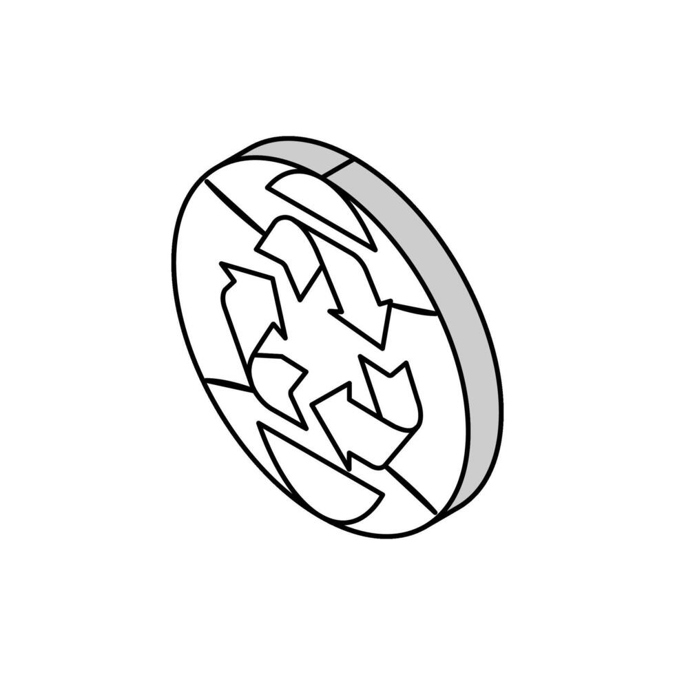 Umgebung Ökosystem isometrisch Symbol Vektor Illustration