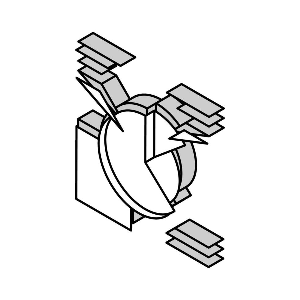 runda infographic isometrisk ikon vektor illustration