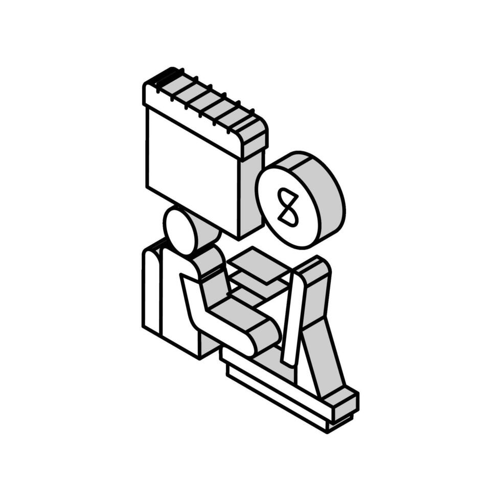 Geschäftsmann Handel online isometrisch Symbol Vektor Illustration