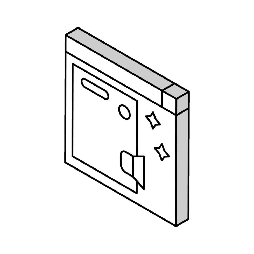 verteilen Drücken Sie Freisetzung isometrisch Symbol Vektor Illustration