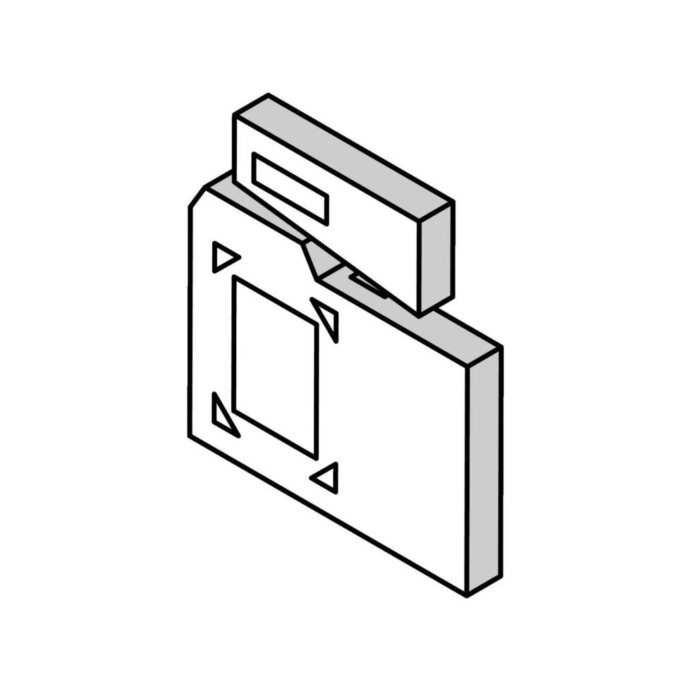 Dokument im Ordner isometrische Symbolvektorillustration vektor