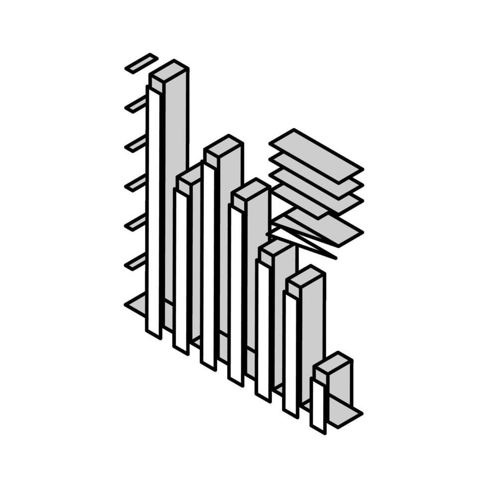 Unternehmen Mitarbeiter Hierarchie isometrisch Symbol Vektor Illustration