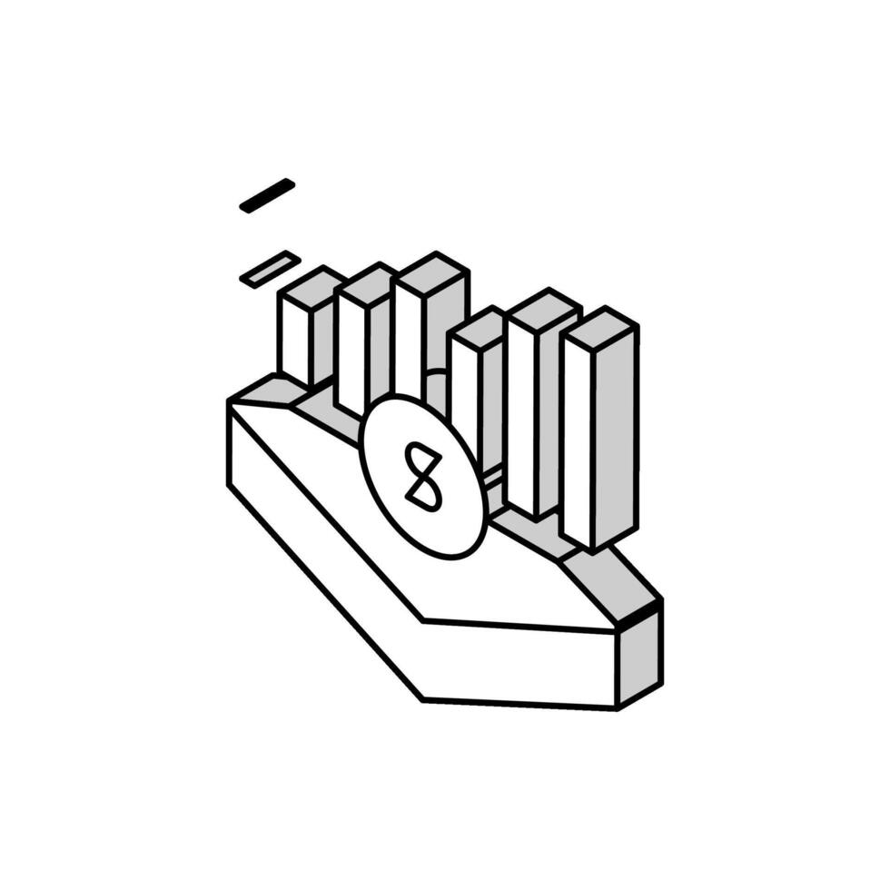 investering landa isometrisk ikon vektor illustration