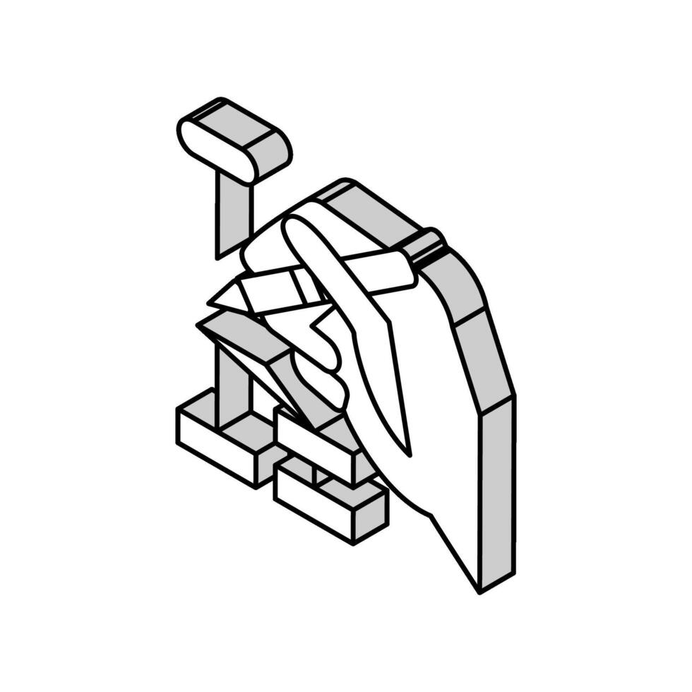 Gebäude Hierarchie isometrisch Symbol Vektor Illustration