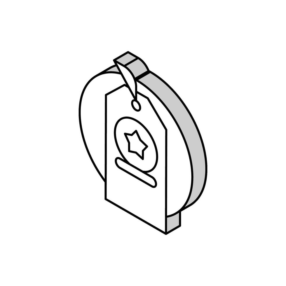 Etikette Verkauf Bonus isometrisch Symbol Vektor Illustration