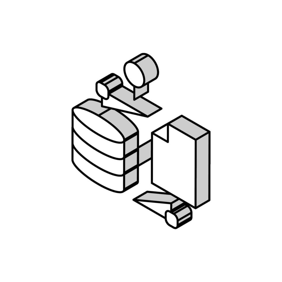 Datei Digital wird bearbeitet isometrisch Symbol Vektor Illustration