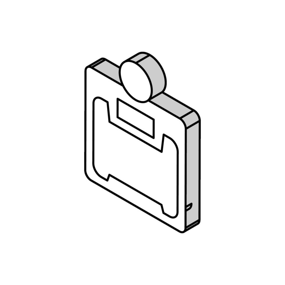 överskott vikt bariatrisk isometrisk ikon vektor illustration