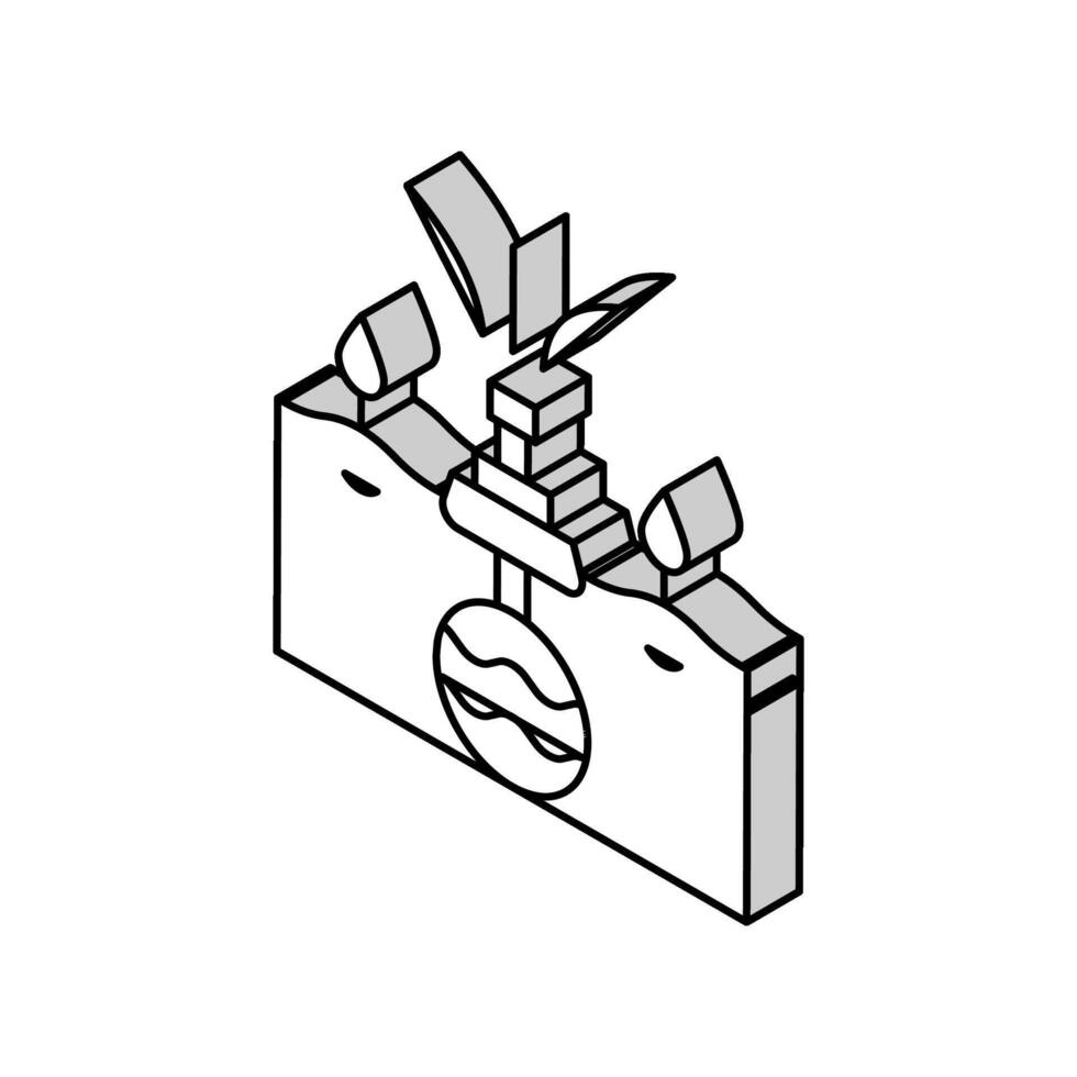 bevattning systemet från dränera isometrisk ikon vektor illustration