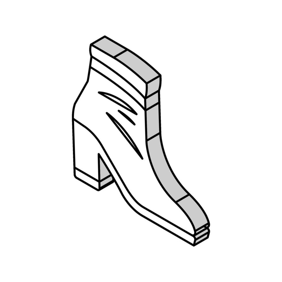 Samt Schuh Pflege isometrisch Symbol Vektor Illustration