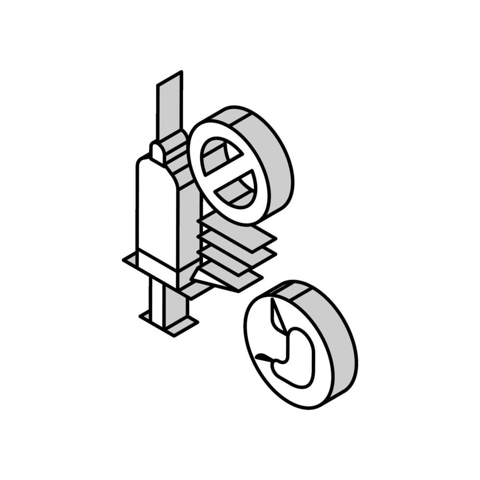 ogynnsam reaktion till anestesi isometrisk ikon vektor illustration