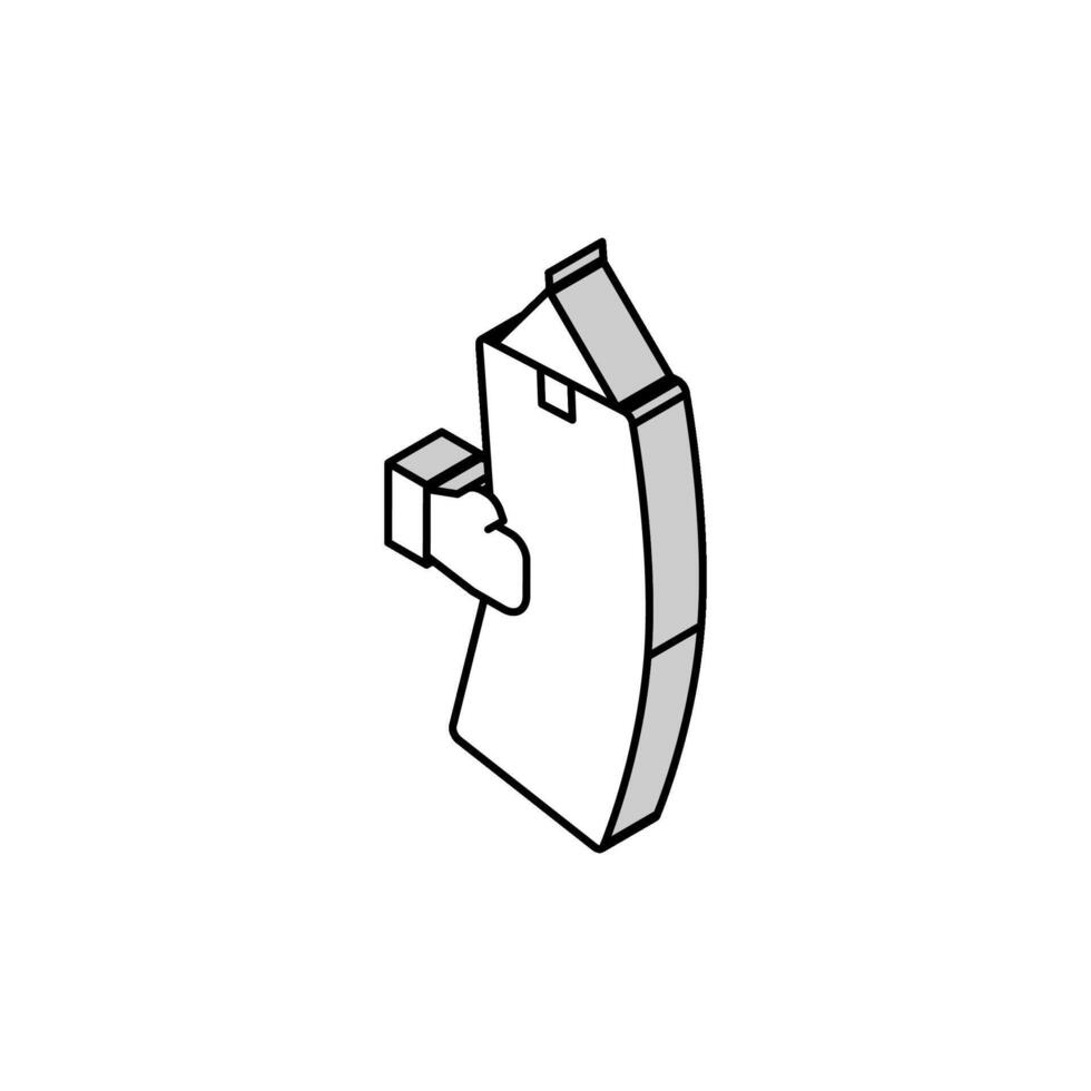 Boxen Herren Freizeit isometrisch Symbol Vektor Illustration