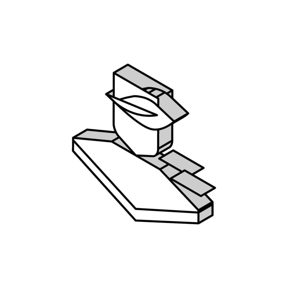 Sanft Stoffe Eigenschaften isometrisch Symbol Vektor Illustration