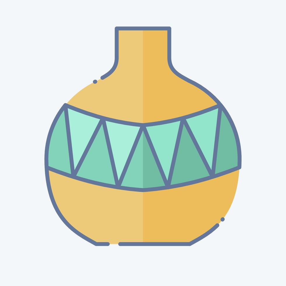 ikon vas. relaterad till kenya symbol. klotter stil. enkel design redigerbar. enkel illustration vektor