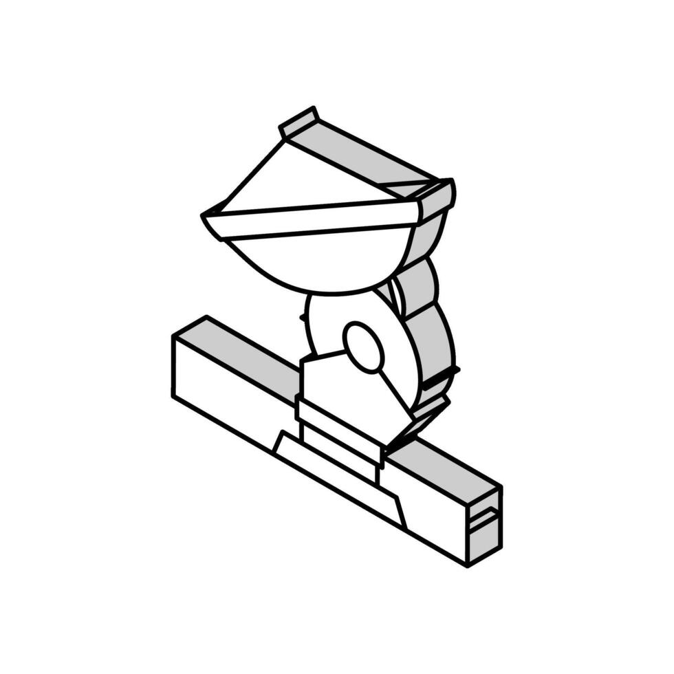 Antenne Radar Planetarium isometrisch Symbol Vektor Illustration