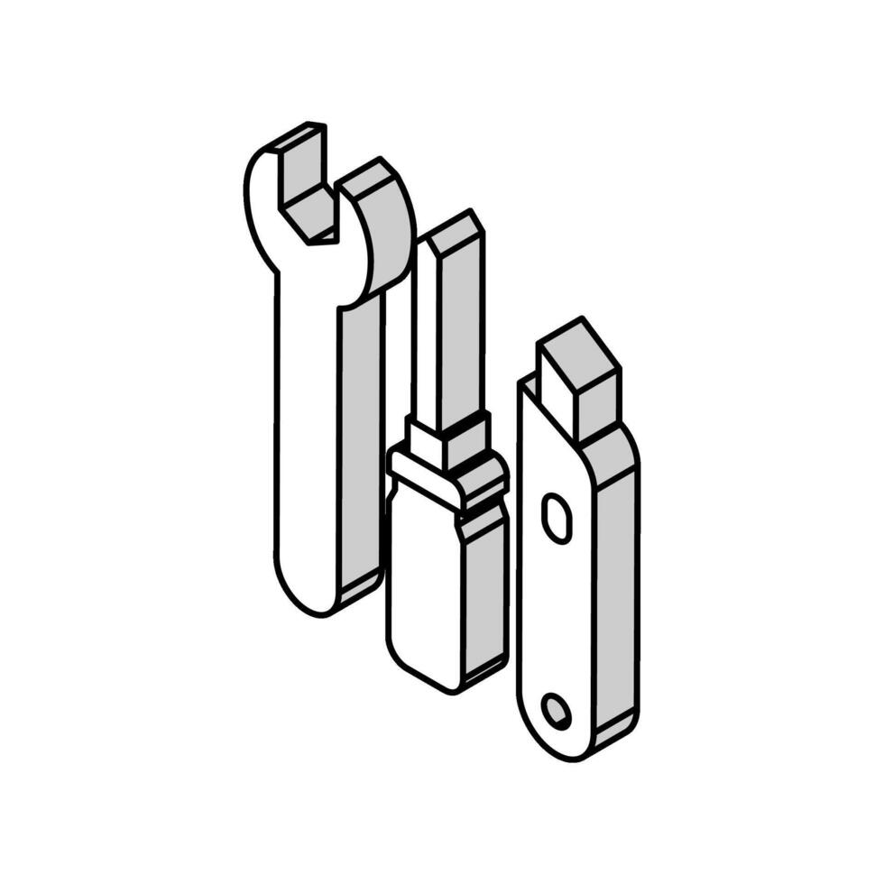 reparera herr fritid isometrisk ikon vektor illustration