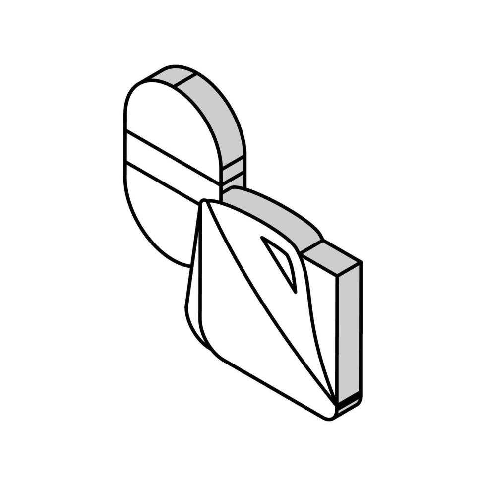 sudd för mocka och nubuck isometrisk ikon vektor illustration